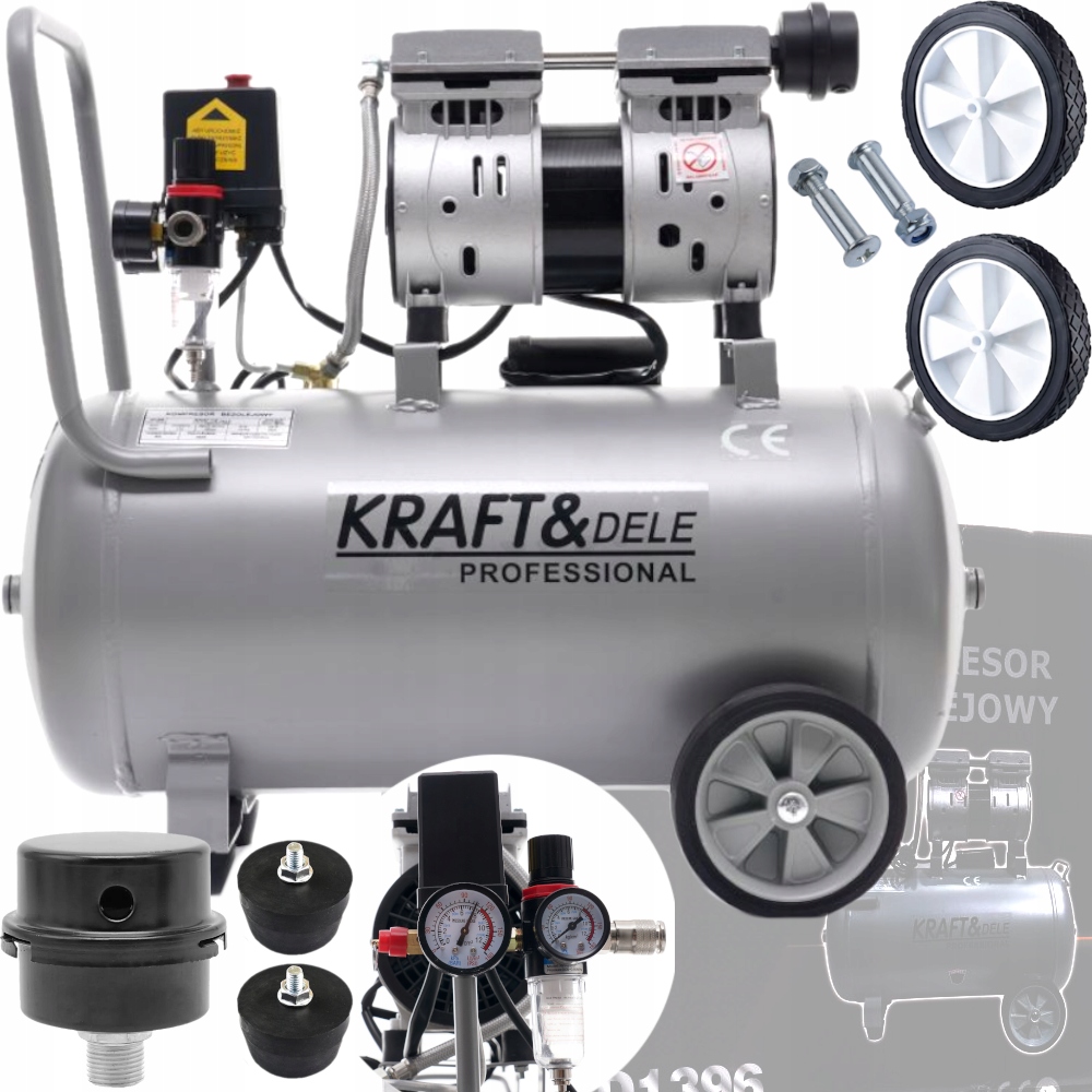 Kompresor bezolejowy Kraft&Dele kd 24 l 8 bar